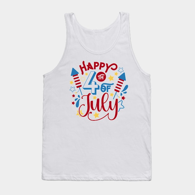 Happy 4th of July Tank Top by CraftyBeeDesigns